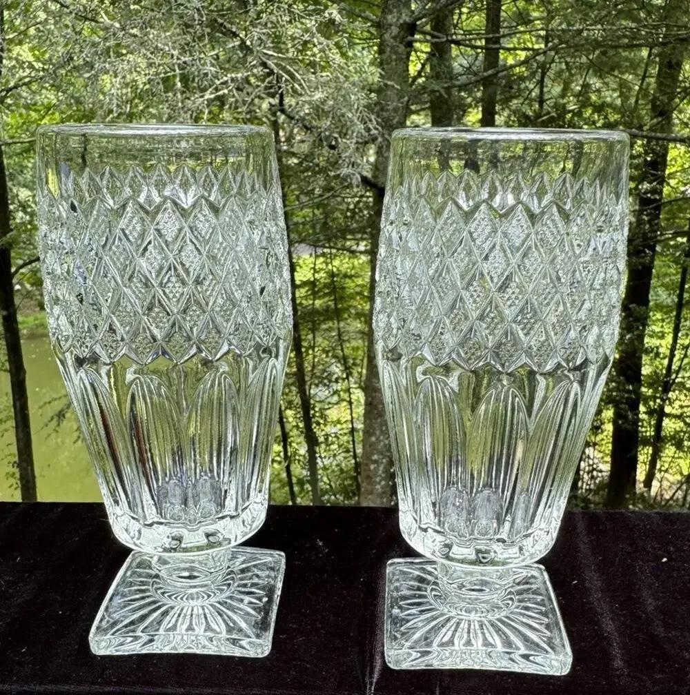 Set Of 2 Westmoreland Clear Waterford Iced Tea Goblets 7” Tall EUC -8/28/24